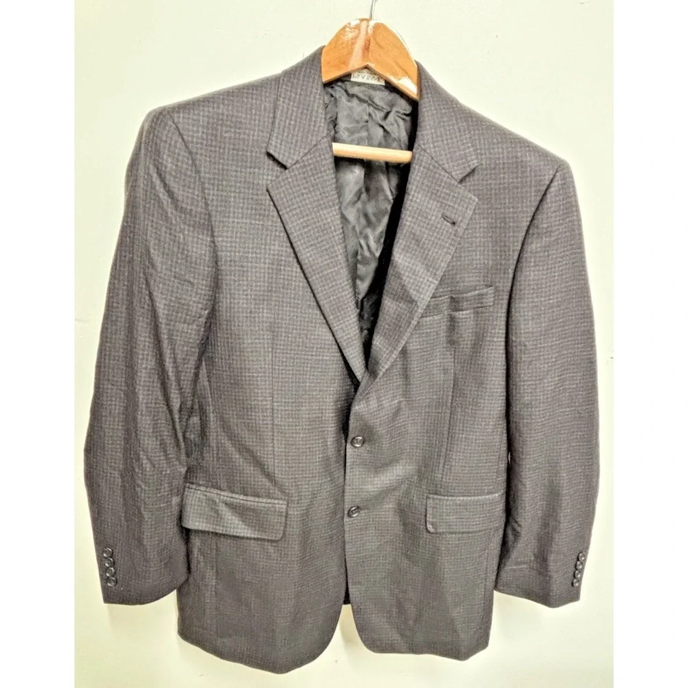 Jos. A. Bank Men's Gray Glen Plaid Sport Coat Blazer 2 Button Classic